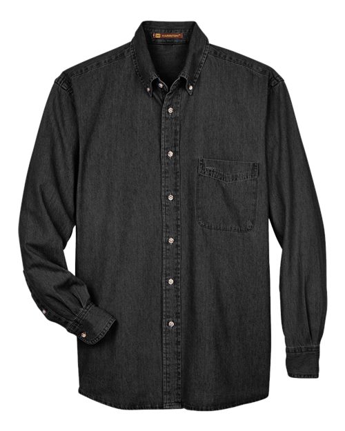 Men's Tall Denim Shirt - Washed Black