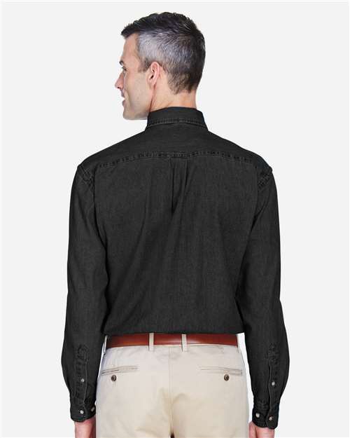 Men's Tall Denim Shirt - Washed Black