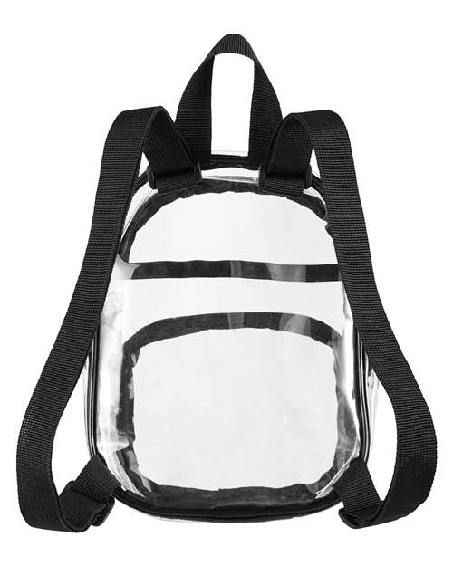Clear PVC Mini Backpack - Black