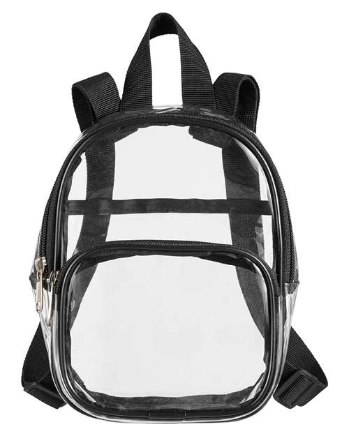 Clear PVC Mini Backpack - Black