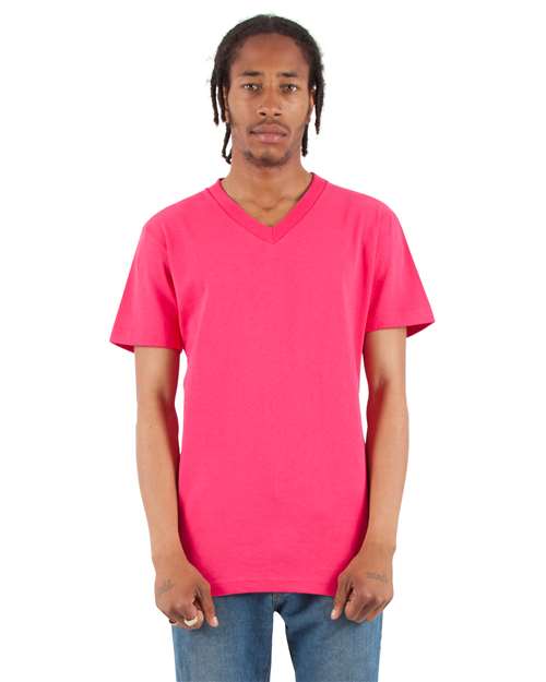 Unisex V-Neck T-Shirt - Hot Pink
