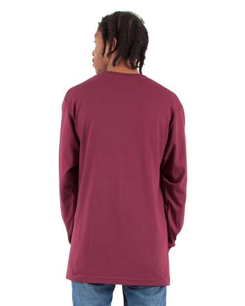 Unisex Active Long Sleeve T-Shirt - Burgundy