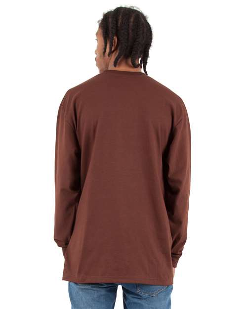 Unisex Max Heavyweight Long Sleeve T-Shirt - Brown