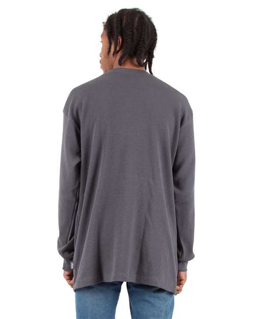 Unisex Heavyweight Thermal Long Sleeve T-Shirt - Dark Grey