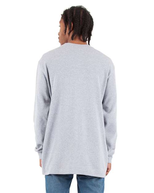 Unisex Heavyweight Thermal Long Sleeve T-Shirt - Heather Grey