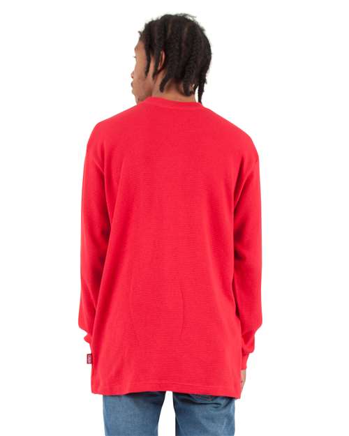 Unisex Heavyweight Thermal Long Sleeve T-Shirt - Red