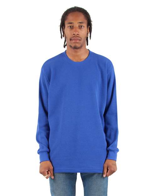 Unisex Heavyweight Thermal Long Sleeve T-Shirt - Royal