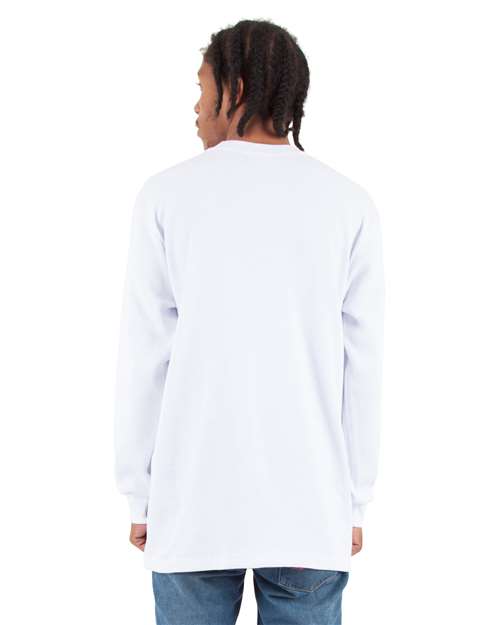 Unisex Heavyweight Thermal Long Sleeve T-Shirt - White