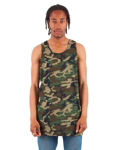 Unisex Active Tank - Camo Green
