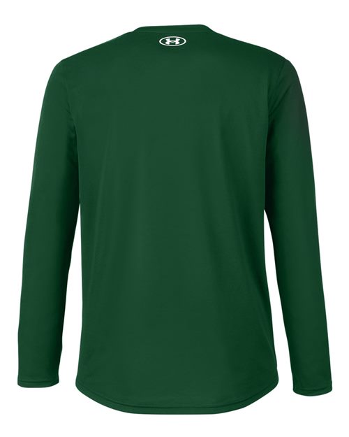 Men's Team Tech™ Long Sleeve T-Shirt - Forest Green/ White