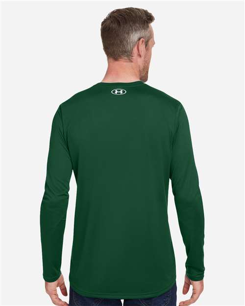 Men's Team Tech™ Long Sleeve T-Shirt - Forest Green/ White
