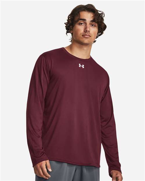 Men's Team Tech™ Long Sleeve T-Shirt - Maroon/ White