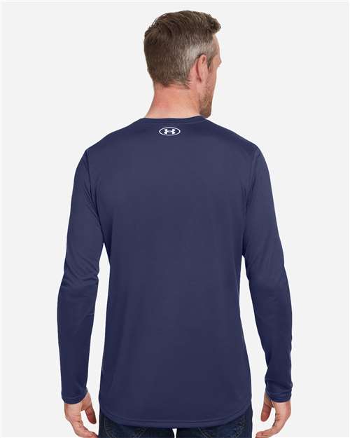 Men's Team Tech™ Long Sleeve T-Shirt - Midnight Navy/ White