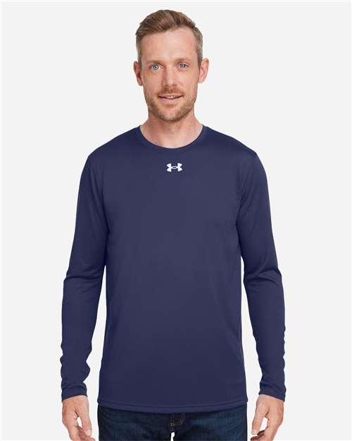 Men's Team Tech™ Long Sleeve T-Shirt - Midnight Navy/ White