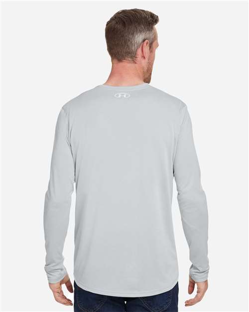 Men's Team Tech™ Long Sleeve T-Shirt - Mod Grey Light Heather/ White