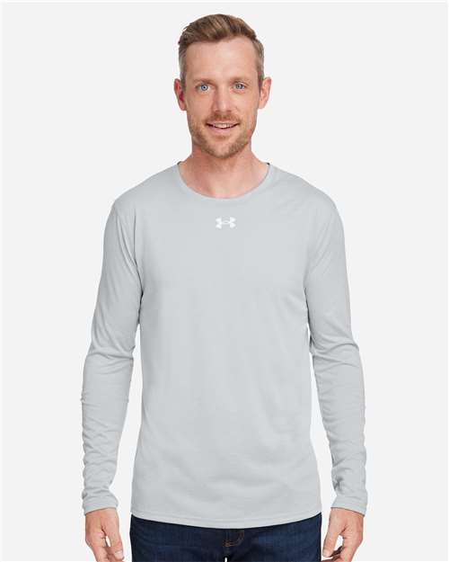 Men's Team Tech™ Long Sleeve T-Shirt - Mod Grey Light Heather/ White