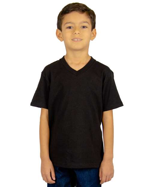 Youth V-Neck T-Shirt - Black