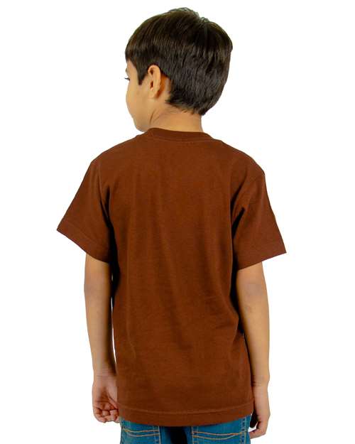 Youth V-Neck T-Shirt - Brown