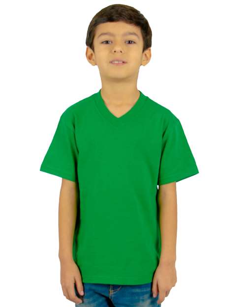 Youth V-Neck T-Shirt - Kelly Green