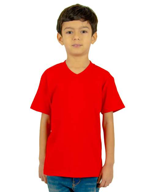 Youth V-Neck T-Shirt - Red