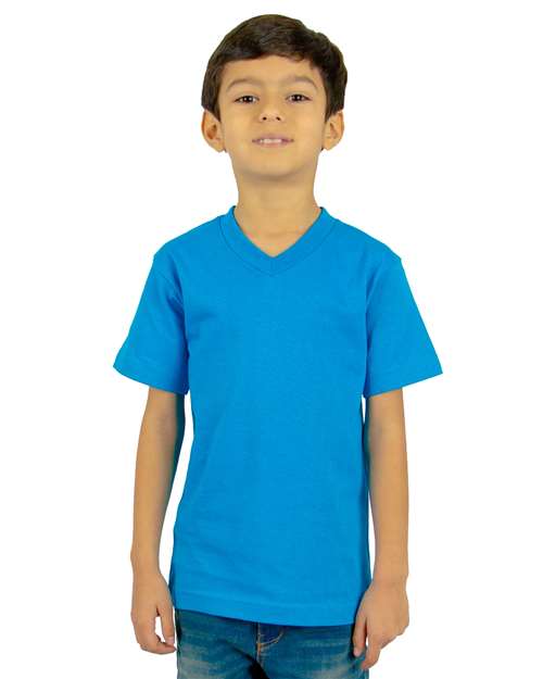 Youth V-Neck T-Shirt - Turquoise