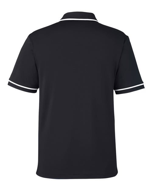 Men's Tipped Teams Performance Polo - Black/ White