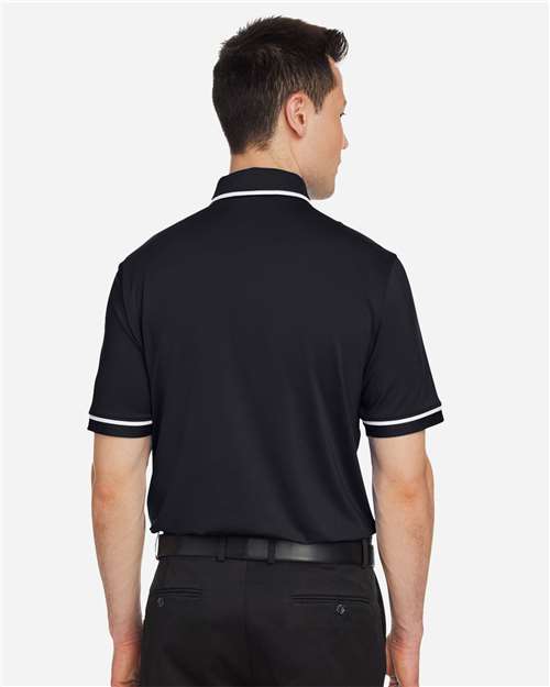 Men's Tipped Teams Performance Polo - Black/ White