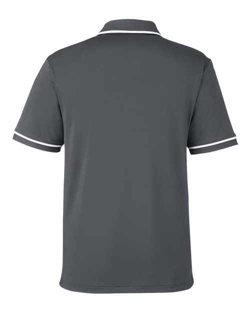 Men's Tipped Teams Performance Polo - CS Grey Light Heather/ White