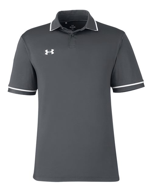 Men's Tipped Teams Performance Polo - CS Grey Light Heather/ White