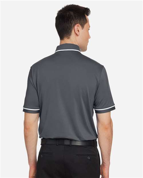 Men's Tipped Teams Performance Polo - CS Grey Light Heather/ White