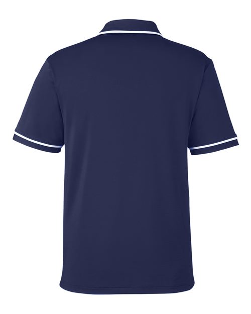 Men's Tipped Teams Performance Polo - Midnight Navy/ White