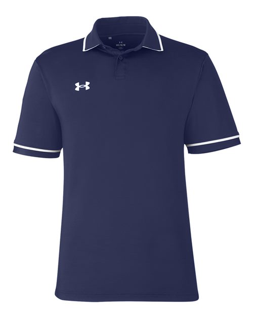 Men's Tipped Teams Performance Polo - Midnight Navy/ White
