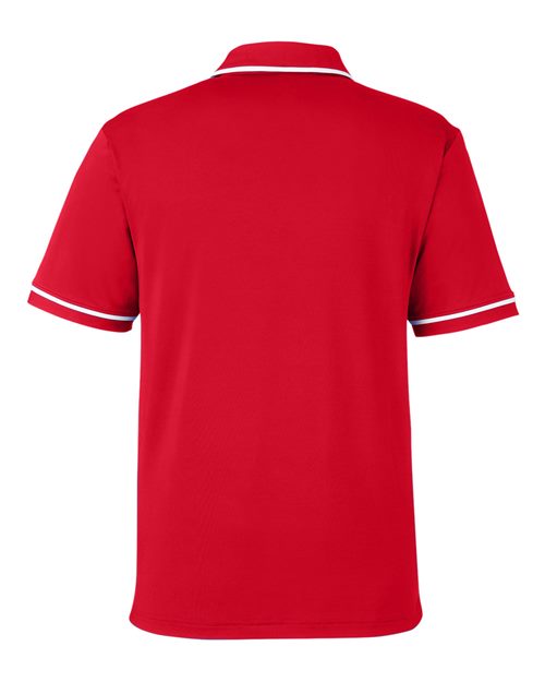 Men's Tipped Teams Performance Polo - Red/ White