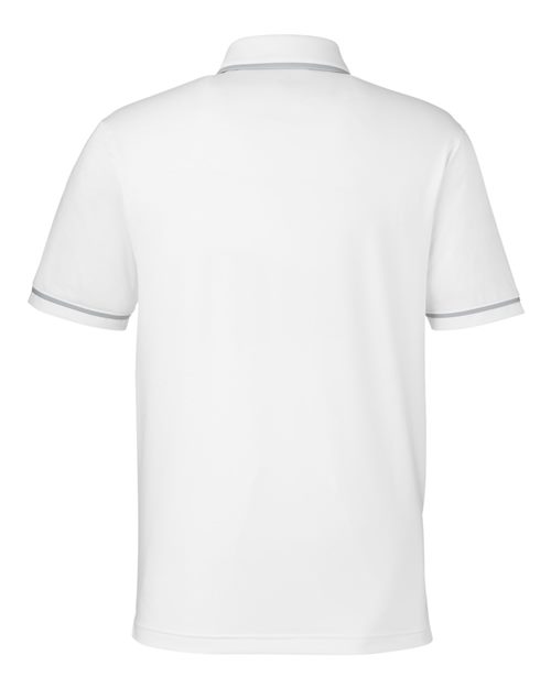 Men's Tipped Teams Performance Polo - White/ Mod Grey
