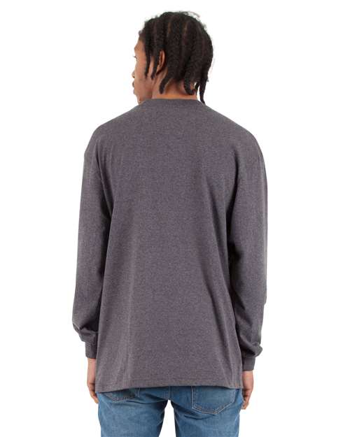 Unisex Tall Max Heavyweight Long Sleeve T-Shirt - Charcoal Grey Heather