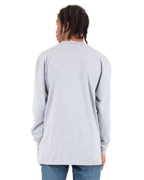Unisex Tall Max Heavyweight Long Sleeve T-Shirt - Heather Grey