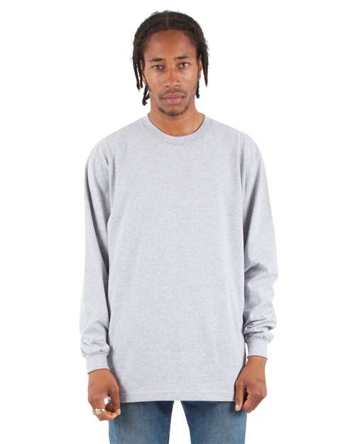 Unisex Tall Max Heavyweight Long Sleeve T-Shirt - Heather Grey