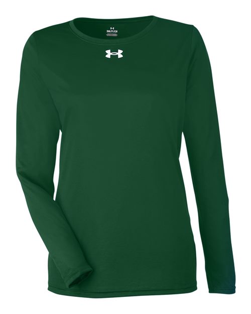 Women's Team Tech™ Long Sleeve T-Shirt - Forest Green/ White