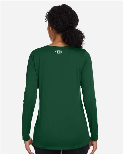 Women's Team Tech™ Long Sleeve T-Shirt - Forest Green/ White