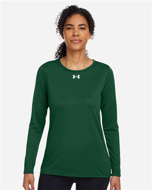 Women's Team Tech™ Long Sleeve T-Shirt - Forest Green/ White