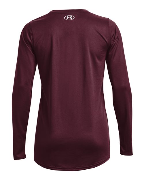 Women's Team Tech™ Long Sleeve T-Shirt - Maroon/ White