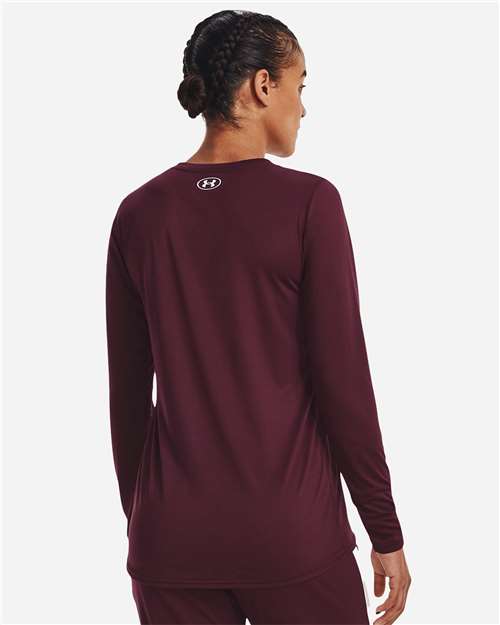 Women's Team Tech™ Long Sleeve T-Shirt - Maroon/ White