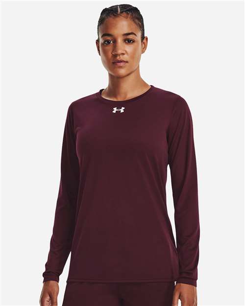 Women's Team Tech™ Long Sleeve T-Shirt - Maroon/ White