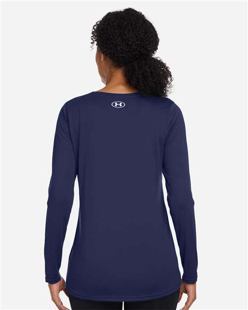 Women's Team Tech™ Long Sleeve T-Shirt - Midnight Navy/ White