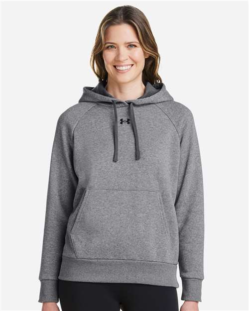 Women's Rival Fleece Hooded Sweatshirt - Castlerock Grey Light Heather/ Black