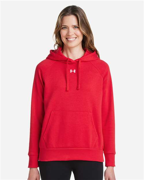 Women's Rival Fleece Hooded Sweatshirt - Red/ White