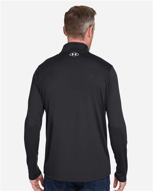 Men's Team Tech™ Quarter-Zip Pullover - Black/ White