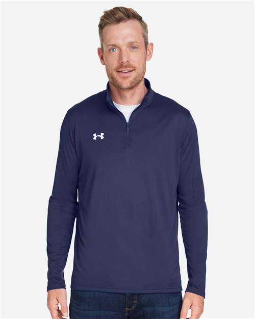 Men's Team Tech™ Quarter-Zip Pullover - Midnight Navy/ White