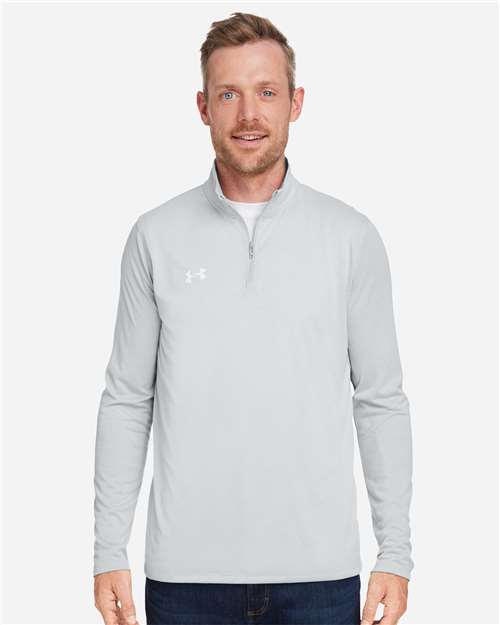 Men's Team Tech™ Quarter-Zip Pullover - Mod Grey Light Heather/ White