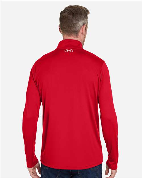 Men's Team Tech™ Quarter-Zip Pullover - Red/ White